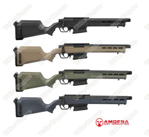 Amoeba (ARES) STRIKER AS02 Spring Power Bolt Action Sniper Airsoft Rifle Tan