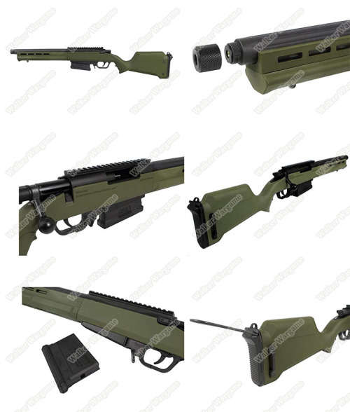 Amoeba (ARES) STRIKER AS02 Spring Power Bolt Action Sniper Airsoft Rifle Tan