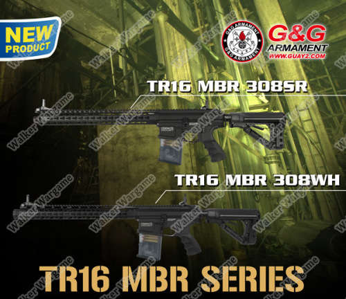 G&G TR16 MBR 308WH AEG Airsoft Rifle - Black New G2 SystemBuild In ETUMOSFET