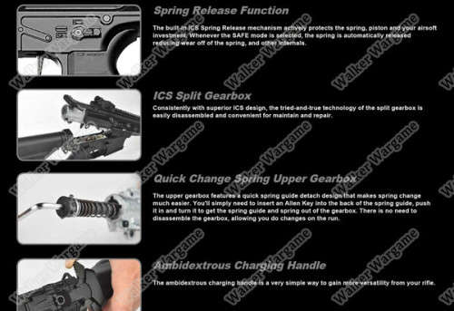 ICS Flag Ship Product CXP MARS Full Metal Komodo Airsoft AEG Electric Blowback - Black