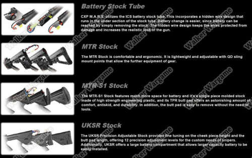 ICS Flag Ship Product CXP MARS Full Metal Komodo Airsoft AEG Electric Blowback - Black