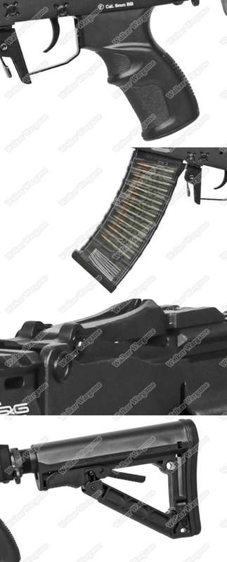 G&G Tactical RK74 E KeyMod AK Carbine AEG Airsoft Gun Build In ETU MOSFET - Black