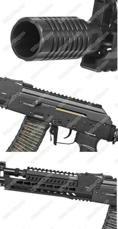 G&G Tactical RK74 E KeyMod AK Carbine AEG Airsoft Gun Build In ETU MOSFET - Black