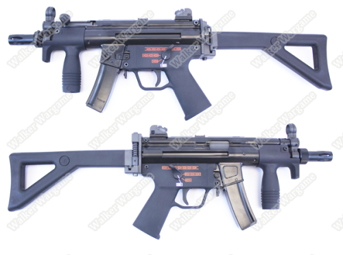 WE H&K MP5K PDW Apache Green Gas Blow Back - BLACK