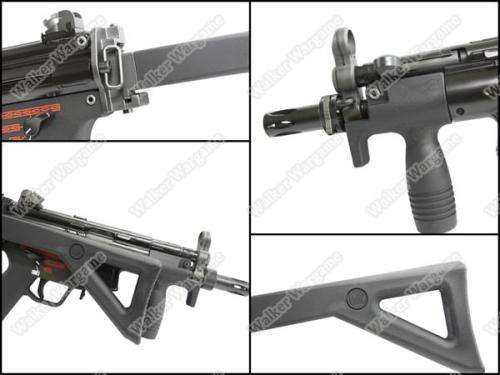 WE H&K MP5K PDW Apache Green Gas Blow Back - BLACK