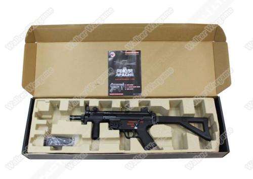 WE H&K MP5K PDW Apache Green Gas Blow Back - BLACK
