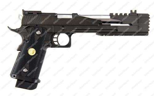 WE HI CAPA 7inch Dragon B Full Metal GBB Pistol Tactical Assault Pistol  Black