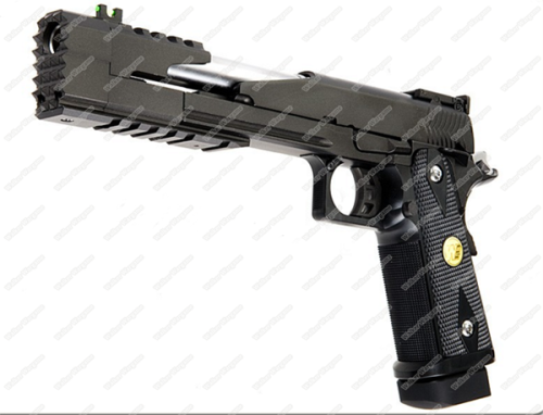 WE HI CAPA 7inch Dragon B Full Metal GBB Pistol Tactical Assault Pistol  Black
