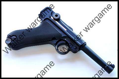 WE WW2 German Officer P08 Luger 4inch Full Metal Gas Blow Back Pistol