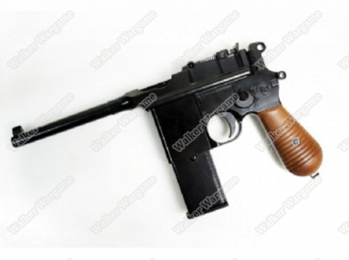 WE Broomhandle Mauser C96 M712 Gas Blow Back Airsoft Pistol - With Butt Stock / Holster