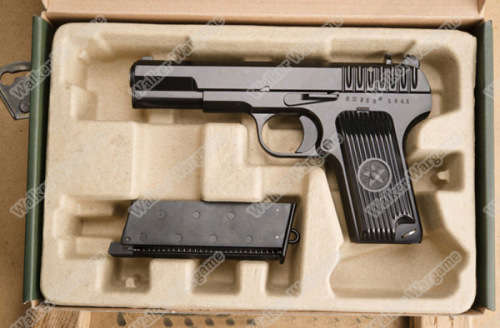 WE Full Metal Russian Tokarev T33 TT-33 GBB Gas Blow Back Airsoft Pistol - Black