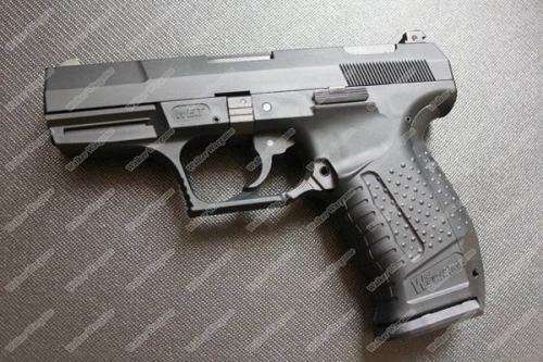 WE Walther P99 Meral Slide Green Gas Blow Back GBB Pistol - Black