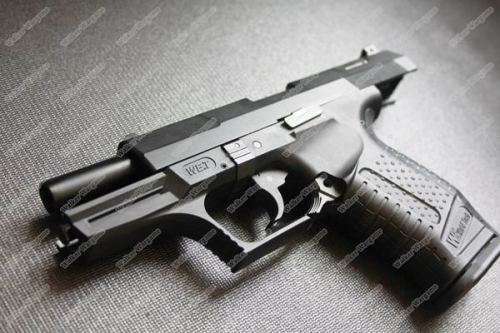WE Walther P99 Meral Slide Green Gas Blow Back GBB Pistol - Black