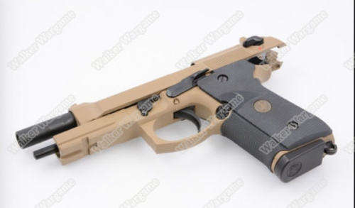 WE Beretta M9 Z88 Full Metal Green Gas Blow Back GBB Pistol - Desert Tan