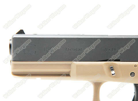 WE Tech Glock 18C Geen Gas Blow Back Pistol - Black Semi Auto/Full Auto Tan