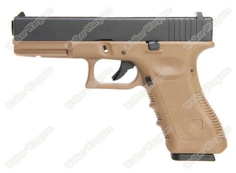WE Tech Glock 17 Green Gas Blow Back Pistol - Tan