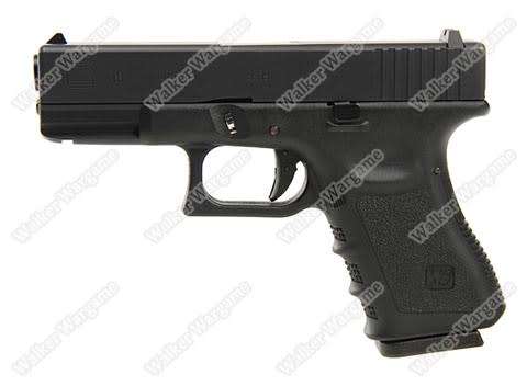 WE Tech Glock 19 Green Gas Blow Back Pistol - Black