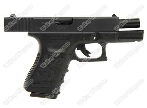 WE Tech Glock 19 Green Gas Blow Back Pistol - Black