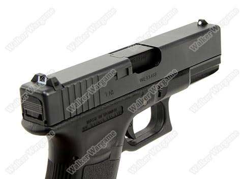 WE Tech Glock 19 Green Gas Blow Back Pistol - Black