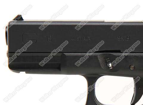 WE Tech Glock 19 Green Gas Blow Back Pistol - Black