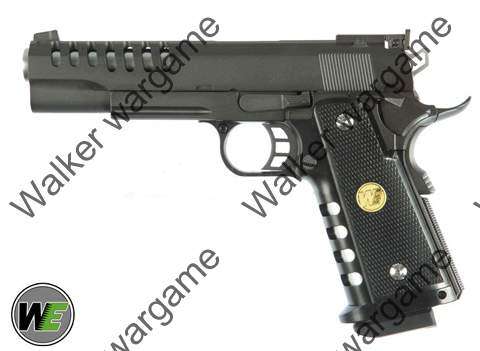 WE HI CAPA 5.1 IPSC Green Gas Blow Back Pistol Special Hole Version - BL