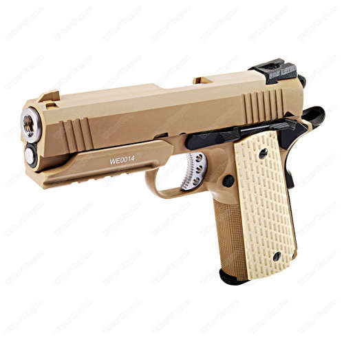 WE Desert Warrior 4.3 Full Metal Gas Blow Back Pistol - Desert Tan
