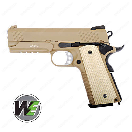 WE Desert Warrior 4.3 Full Metal Gas Blow Back Pistol - Desert Tan