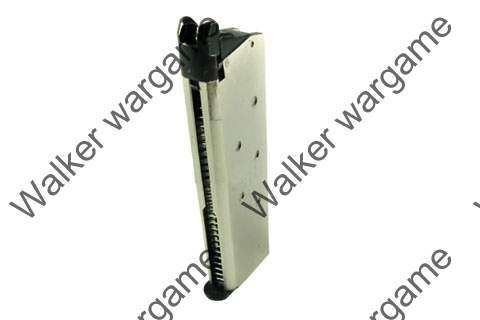 WE Full Metal Colt 1911 Single Stack Green Gas Blow Back Pistol - Silver