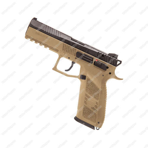 KJ Works CZ75 P09 Duty Airsoft Green Gas Blow Back Pistol - Tan