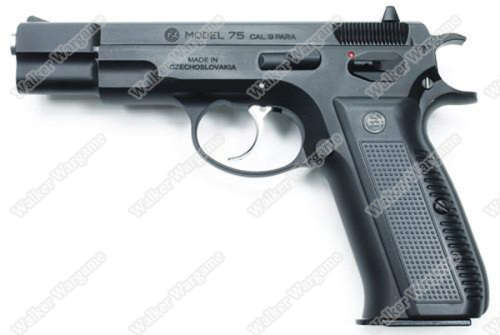 KJ Works KP09 CZ-75 Airsoft Green Gas Blow Back Pistol - Black