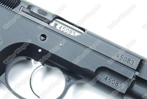 KJ Works KP09 CZ-75 Airsoft Green Gas Blow Back Pistol - Black