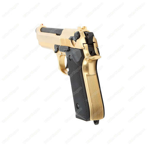 WE Beretta M9 Z88 Full Metal Green Gas Blow Back GBB Pistol Special 24K Gold