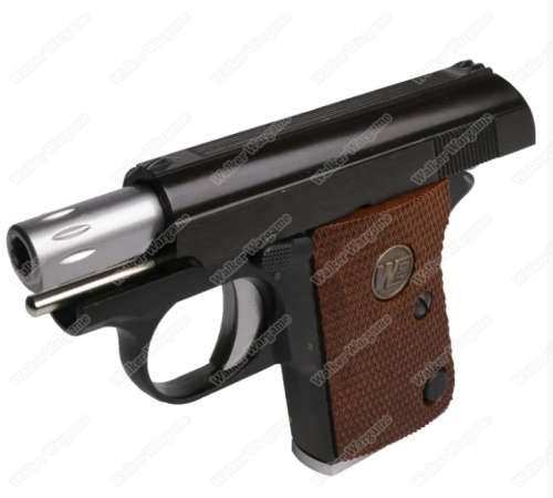 WE CT25 Colt Model 1908 Vest Pocket Mini Airsoft GBB Pistol - Black