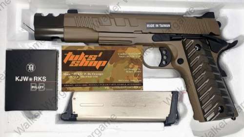KJW 1911 Hitman GBB Pistol KP-16 With Compensator