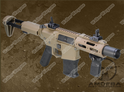 Ares Amoeba Honey Badger CQB AM015 DE Airsoft AEG - Desert Tan