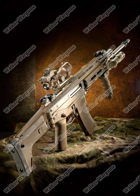 WE MSK Masada ACR Green Gas GBB Gas Blow Back Rifle Full Metal - Tan