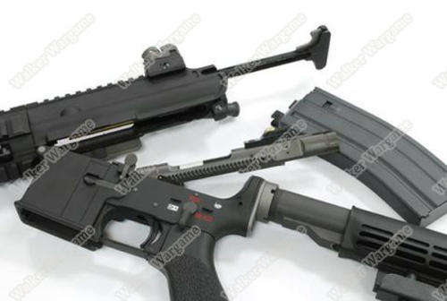 WE HK416 Green Gas Blow Back 4168 GBB Rifle - Black  Open Chamber Version)
