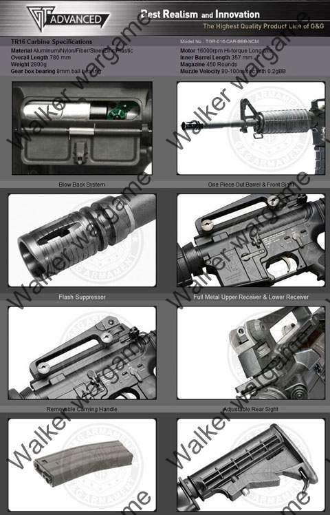 G&G TR16 Top Tech M4A1 Carbine Full Metal Airsoft Electric Gun BB Gun (AEG)