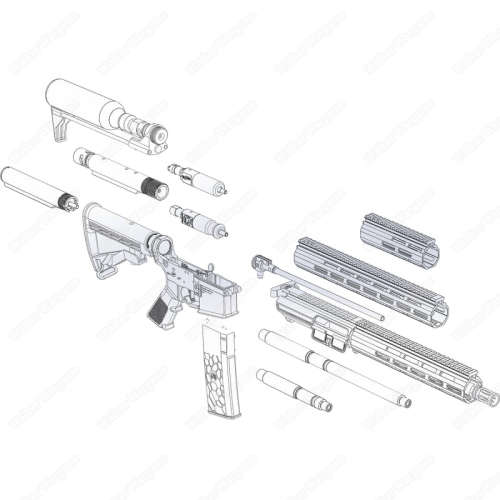 Wolverine 10.3incl MTW Billet With Inferno Engine HPA Rifle