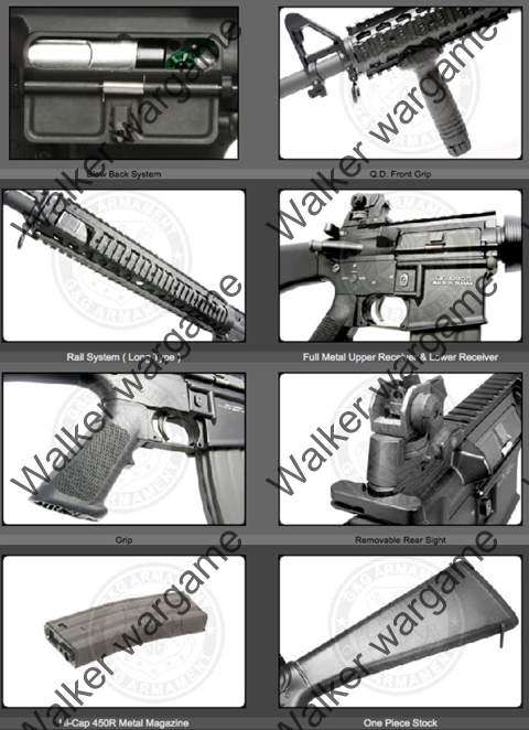 G&G M16A4 Full Metal TR16 R5 Blow Back AEG Airsoft Gun - Black