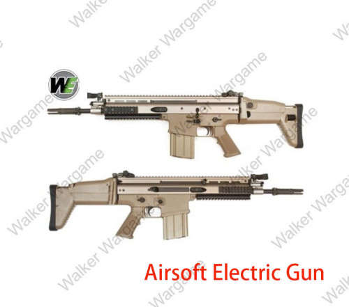 WE FN SCAR H CQC FN Herstal MK17 AEG Rifle  Tan