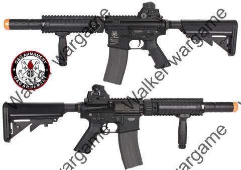 G&G M4 SD Build In Silencer AEG Full Metal RIS Rifle - BL