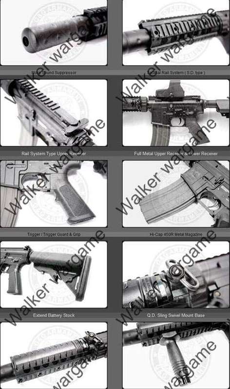 G&G M4 SD Build In Silencer AEG Full Metal RIS Rifle - BL