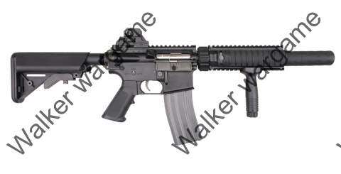 G&G M4 SD Build In Silencer AEG Full Metal RIS Rifle - BL