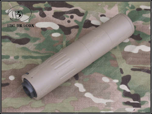 BD AAC M4-2000 Airsoft Silencer With Flash Hider- Tan color