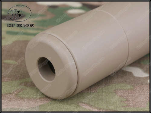 BD AAC M4-2000 Airsoft Silencer With Flash Hider- Tan color