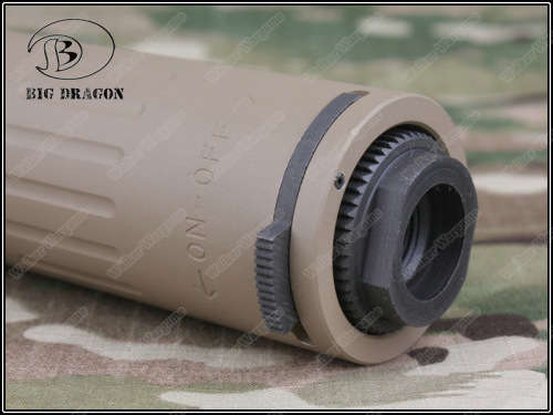 BD AAC M4-2000 Airsoft Silencer With Flash Hider- Tan color