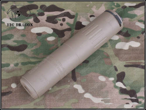 BD AAC M4-2000 Airsoft Silencer With Flash Hider- Tan color