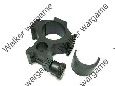 25mm/30mm QD Scope Mount Ring w/20mm Tri-Rail