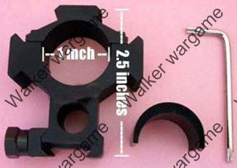 25mm/30mm QD Scope Mount Ring w/20mm Tri-Rail